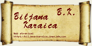 Biljana Karaica vizit kartica